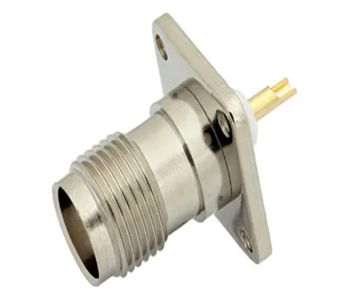 Tnc Female Connector Solder Type 4 Hole Flange Mount Solder Cup Terminal
