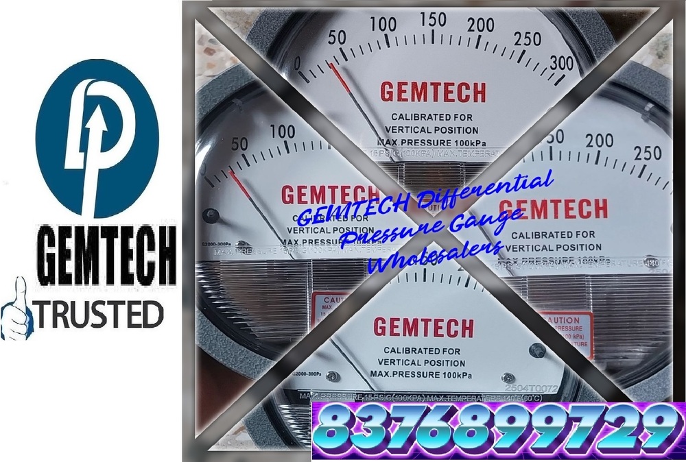 Gemtech Differential Pressure Gauges Distributors India by Nellore (AP)