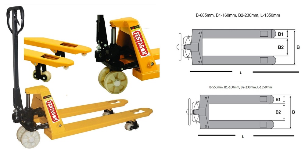 Hydraulic Hand Pallet Truck weight lifting capacity 3000 kgs
