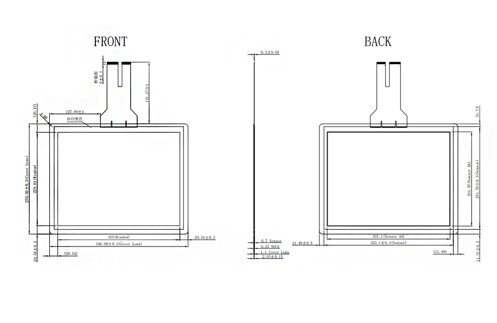 15 Inch Advertising Touch Screen, military grade touch screen