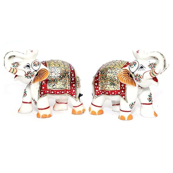marble handicraft elephant pair