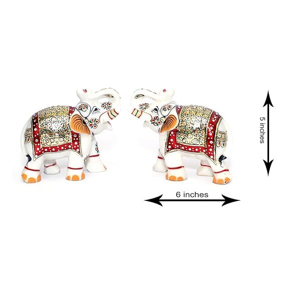 marble handicraft elephant pair