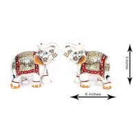 marble handicraft elephant pair