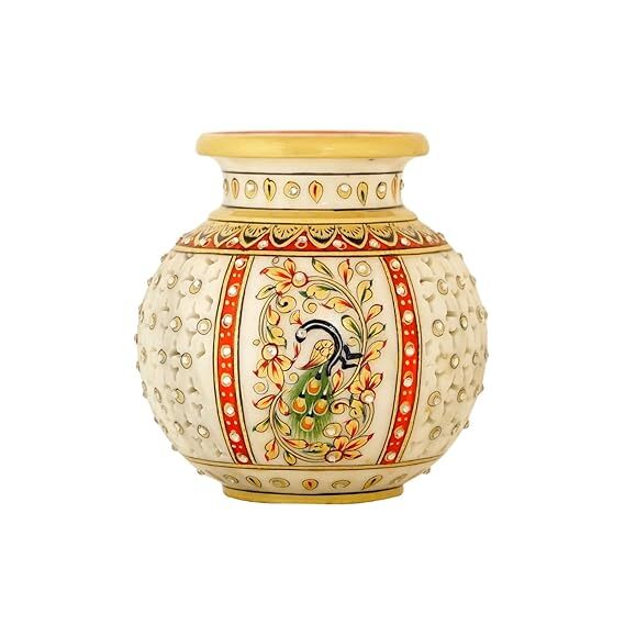Handcrafted Marble Pot for Home & Garden Decor