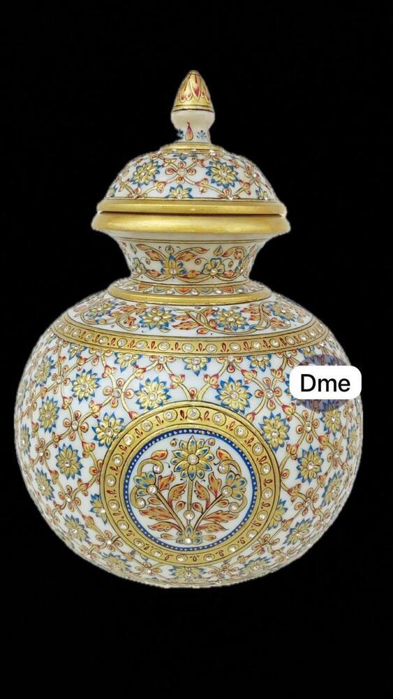 Designer Marble Pot  Traditional Rajasthani Craft