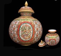 White Marble Pot - Handcrafted Marble, Exquisite Detailing, Traditional Indian Handicraft, Ideal For Home Decor & Gifting