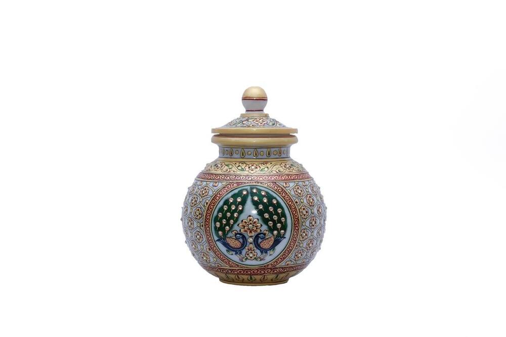 Decorative Marble Handicraft Pot for Home Decor
