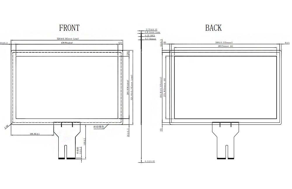 21.5 Inch Capacitive Touch Module, self-checkout touch screen, retail kiosk touch screen