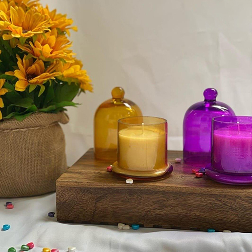 Decorative Bell Jar Candles