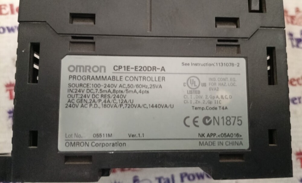 Cp1e-e20dr-a Omron Plc
