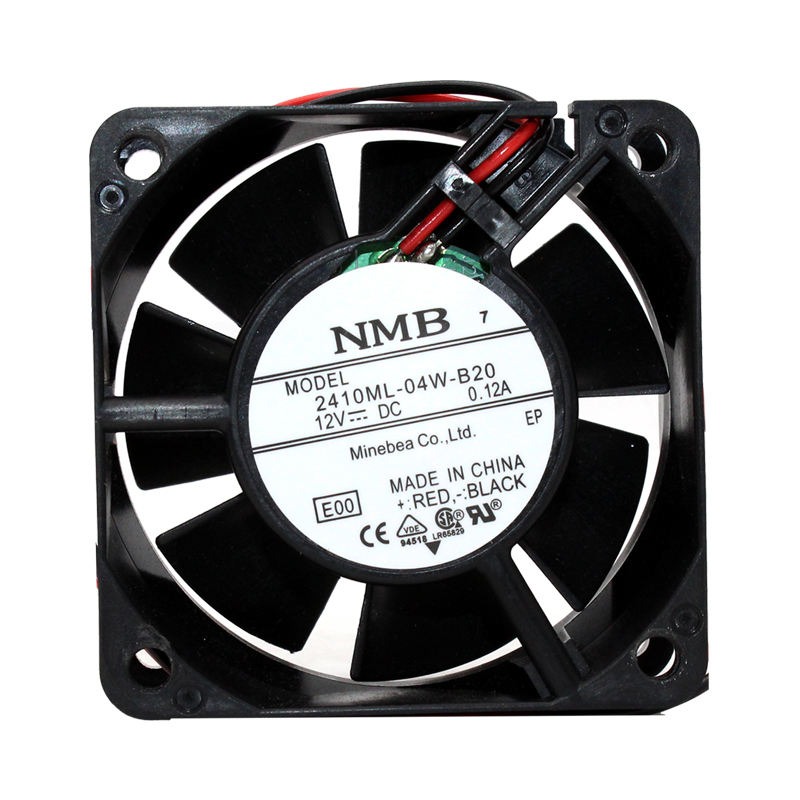 NMB 2410ML-04W-B20 12V DC 0.16A 60X60X25mm 6025 6cm 16CFM 3600RPM Low Noise Inverter Axial Cooling Fan 2410ML-04W-B40