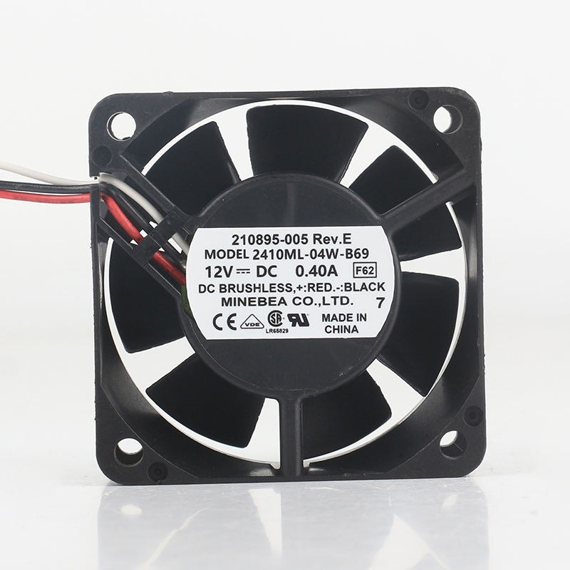 NMB 5V 24V 48V DC12V 0.40A AC EC 6025 60X60X25MM 6CM Industrial Computer Inverter Three Wire 2410ML-04W-B69 Cooling Fan