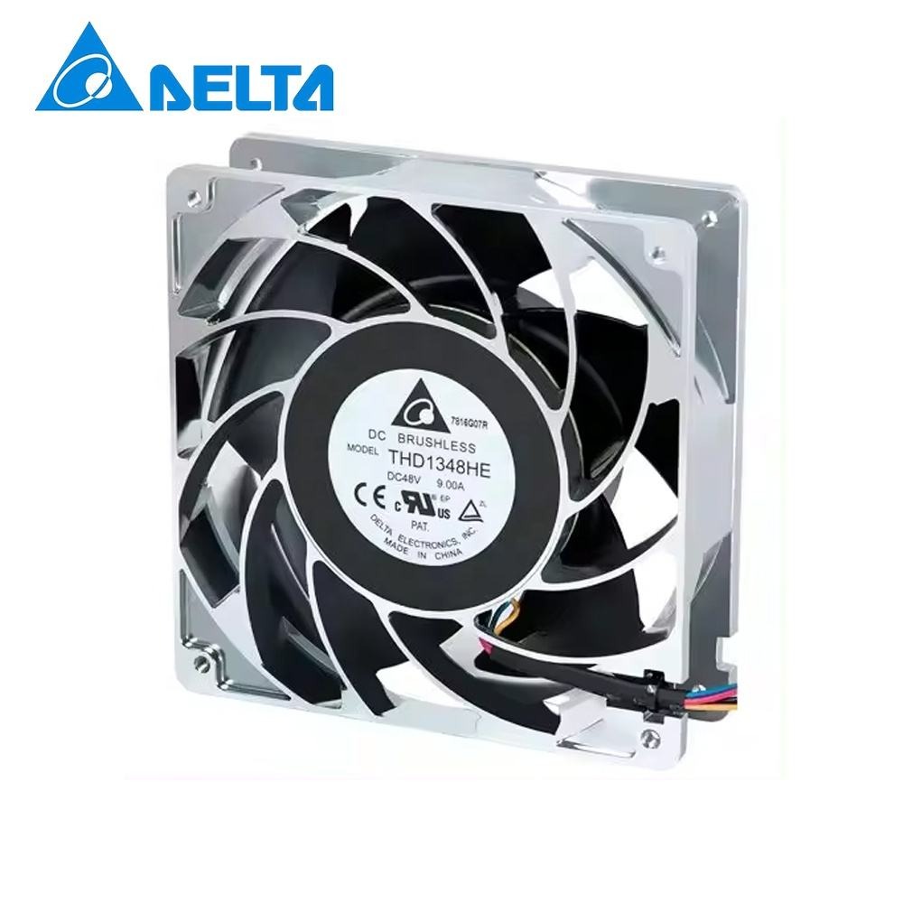 Delta THD1348HE 48V DC 5A 240W 134mm 490CFM Cabinet Cooling Heat Dissipating Server High Volume Small Cooling Fan