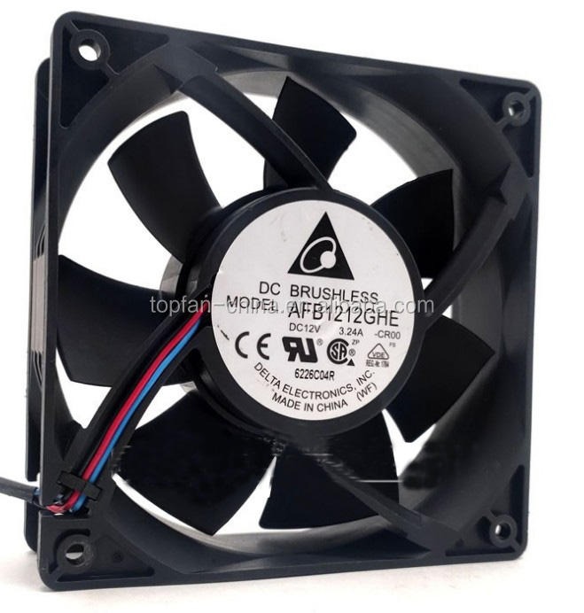 Delta Fan 120x120x38mm AFB1248GHE 48V 5200rpm IP68 Waterproof Fan With Dual Ball Bearing