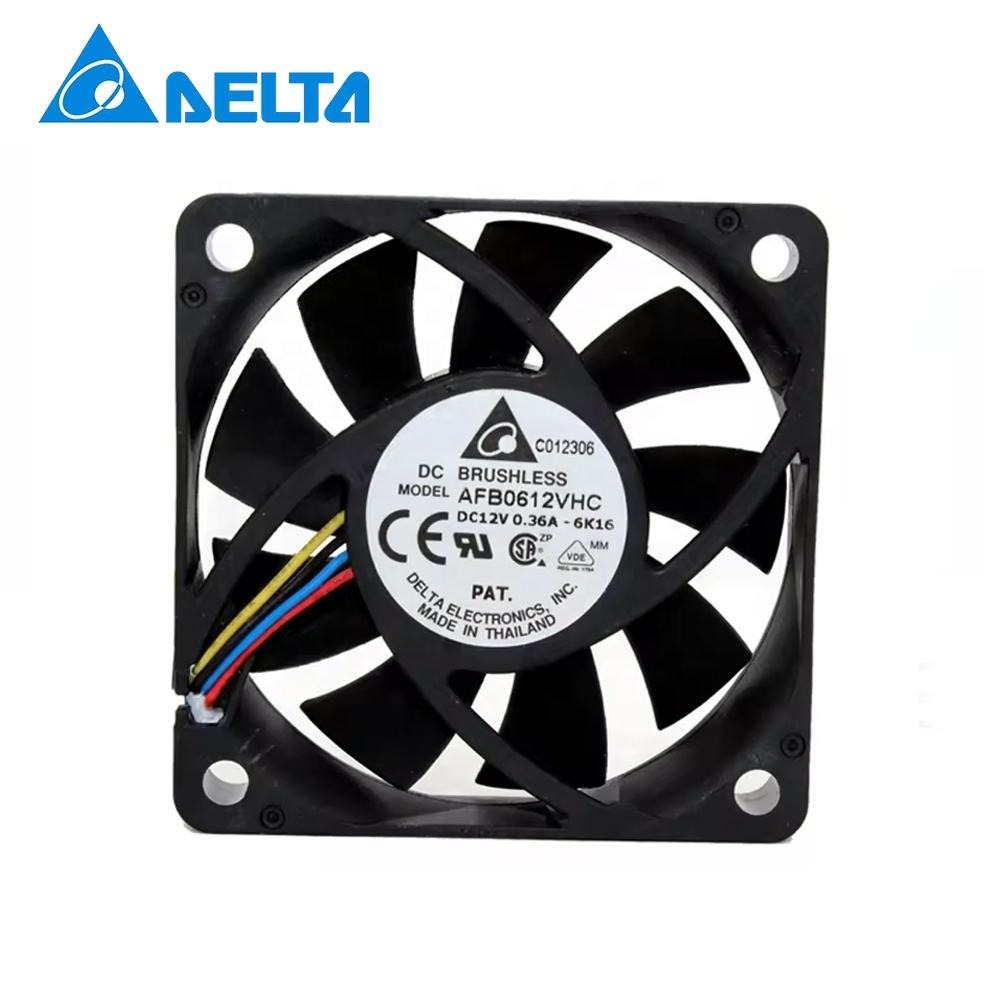 Delta AFB0612VHC 12V DC 60x60x15mm 6015 6cm 0.36A Ball Bearing PWM Controlled Speed CPU Axial Cooling Fan