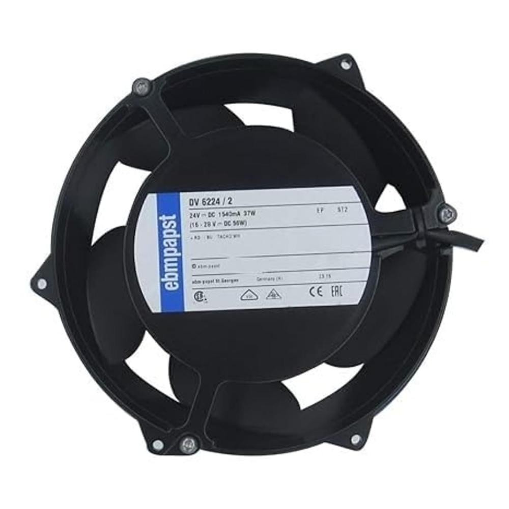 EBMPAPST DV 6224/2 Axial Fan 24V-1540mA 37W DC Brushless Air Cooling Fan 4300 RPM 172 * 172 * 50mm 3-Wire (Metal)