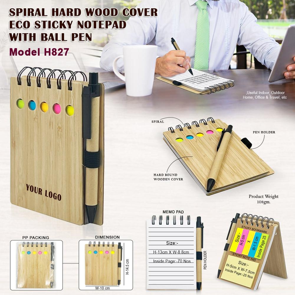 Eco Diary With Ball Pen - Color: Wooden