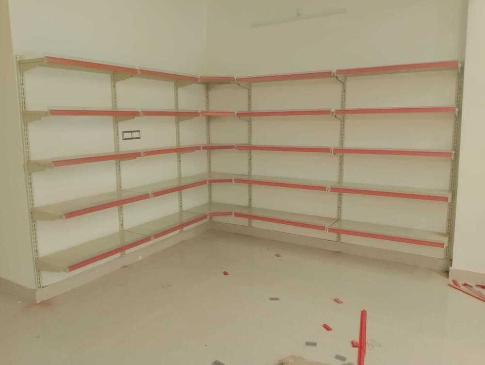 Wall Mounted Display Rack - Iron, 6x3x1 Feet, Ivory White | 5 Adjustable Shelves, 50 Kg Capacity, Space-saving Design For Retail Environments