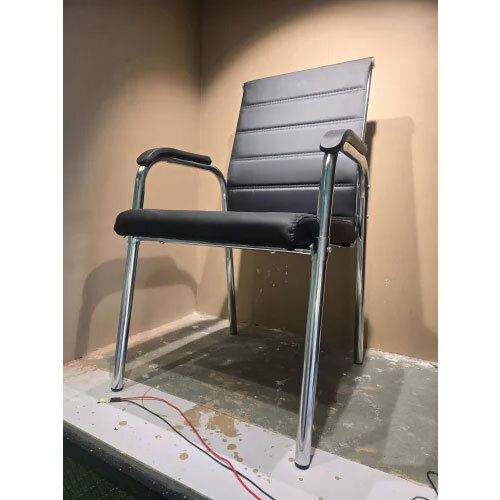 Visitor Chair Black Colour 3029 Pu Black
