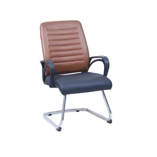 Brown Leather Visitor Chair