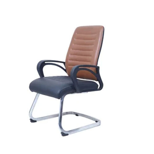 Brown Leather Visitor Chair
