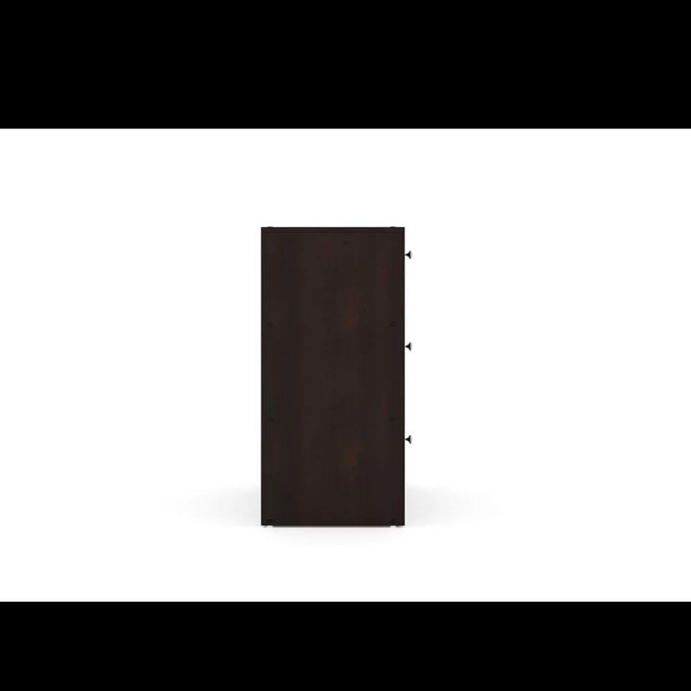 Nilkamal Troy Bookcase - Solid Wood, Three Shelves, Brown Finish | Eco-friendly Design, Modern Aesthetic, Durable Shutter Doors