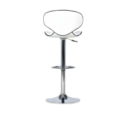 White Leather Bar Stool - Application: Restaurant & Cafe