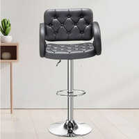 Black Leather Revo Lving Bar Stool Chair - Application: Office