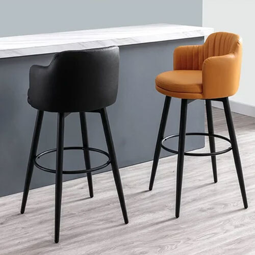 Leather Bar Stool - Application: Restaurant & Cafe