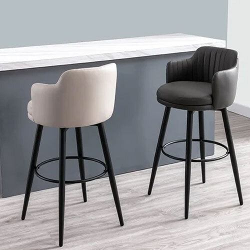 Leather Bar Stool - Application: Restaurant & Cafe