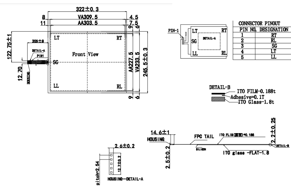 15 Inch 5 Wire Resistive Touch Screen Panel Kit