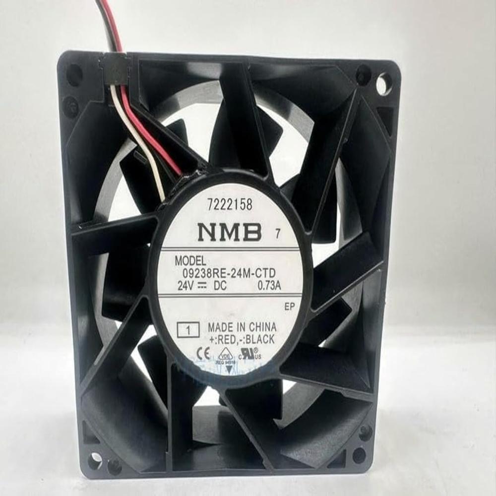 NMB 09238RE-24M-CTD Axial Fan 24V-0.73A DC Brushless Air Cooling Fan 4000 RPM 92 * 92 * 38mm 3-Wire