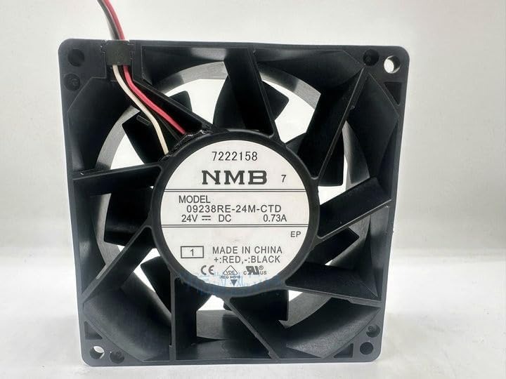 NMB 09238RE-24M-CTD Axial Fan 24V-0.73A DC Brushless Air Cooling Fan 4000 RPM 92 * 92 * 38mm 3-Wire