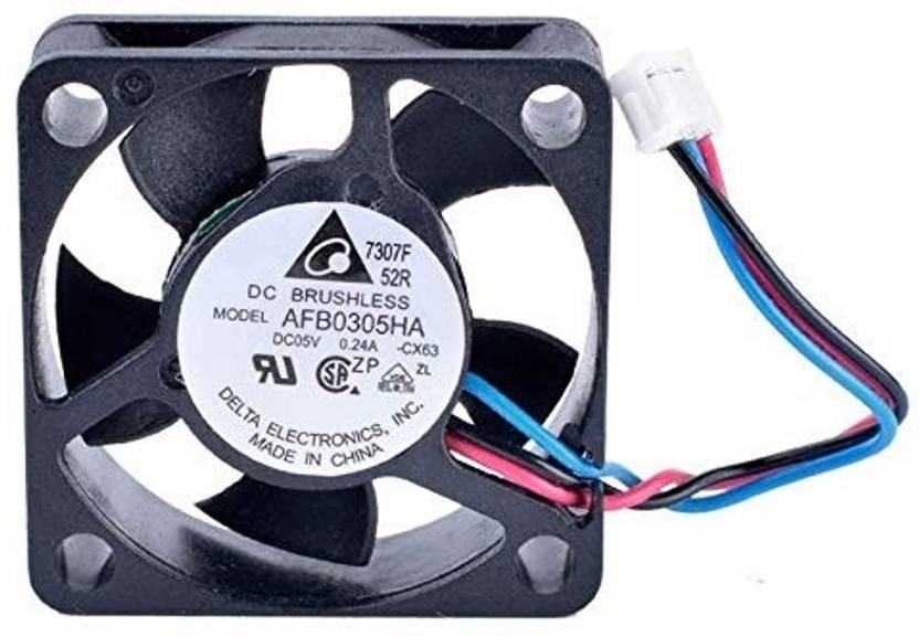 Delta AFB0305HA Axial Fan 5V-0.24A DC Brushless Air Cooling Fan 30*10mm 3Wire Cooler  (Black)