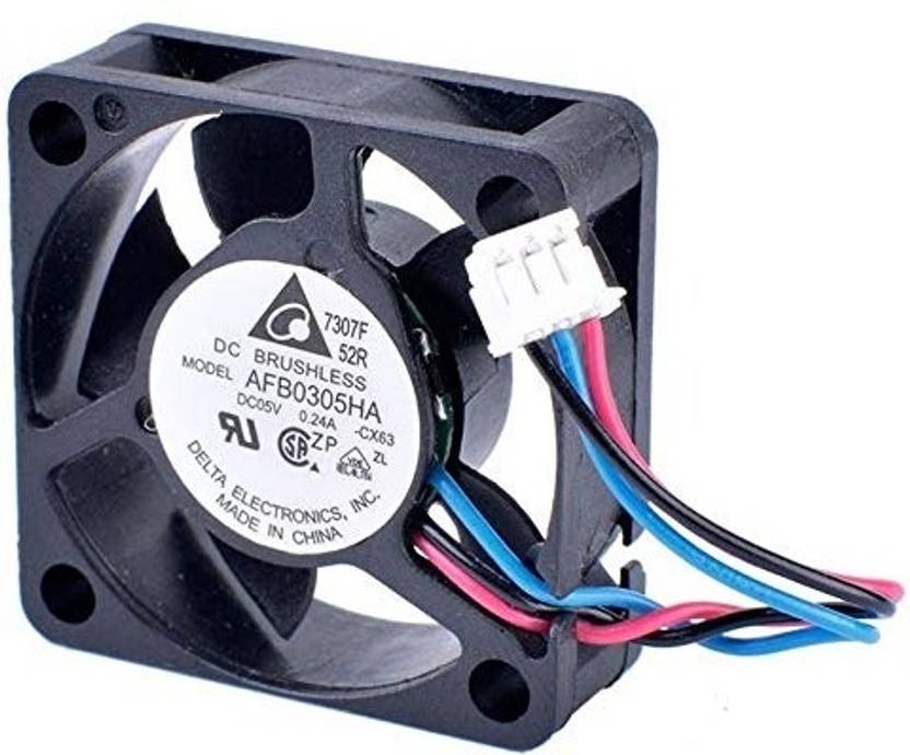 Delta AFB0305HA Axial Fan 5V-0.24A DC Brushless Air Cooling Fan 30*10mm 3Wire Cooler  (Black)