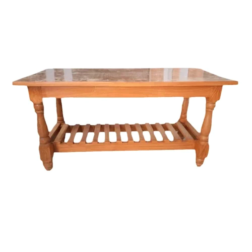Teak Wood Rectangular Center Table - Color: Brown