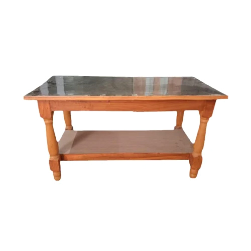 Teak Wood Center Table - Teak Wood, Custom Size, 2.5 Feet Height, Brown Color | Durable, Rust Proof, Polished Finish