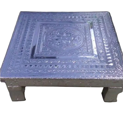 Silver Mina Chowki - Design Type: Carved