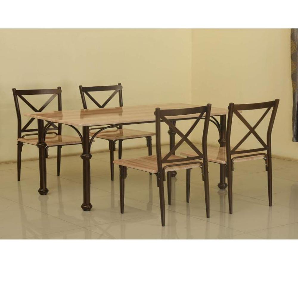 Nilkamal Arabia 4 Seater Dining Set - Eco-friendly Wood, Compact Design For Cozy Spaces, Smooth Finish, Warranty Included