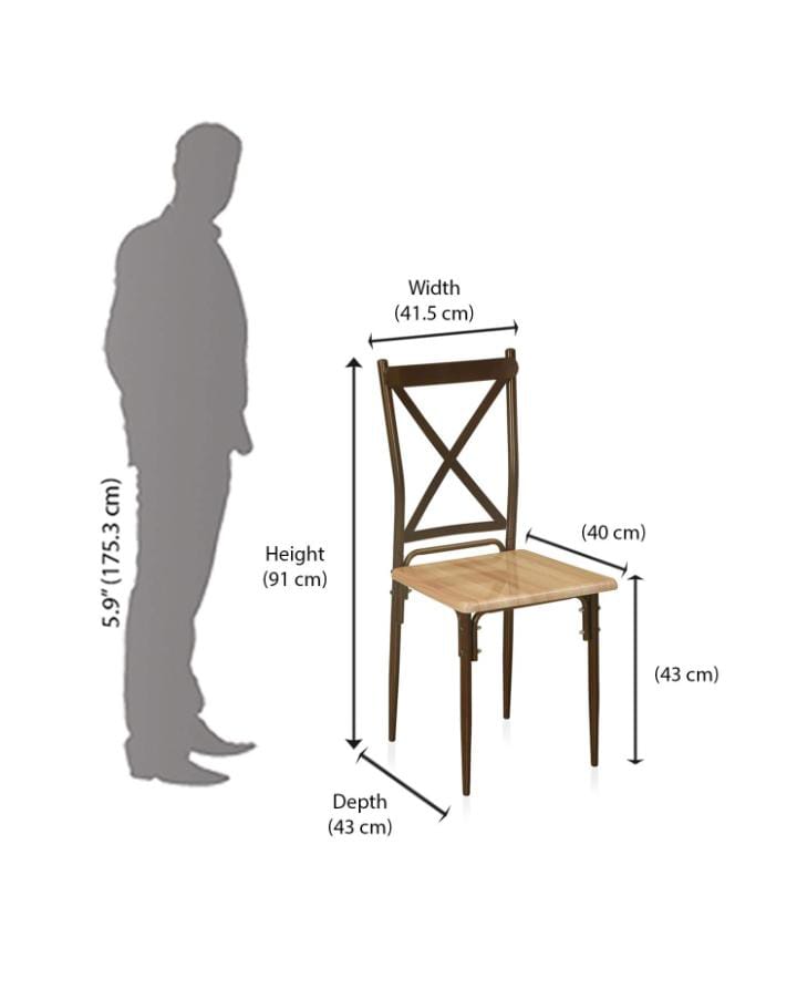 Nilkamal Arabia 4 Seater Dining Set - Eco-friendly Wood, Compact Design For Cozy Spaces, Smooth Finish, Warranty Included