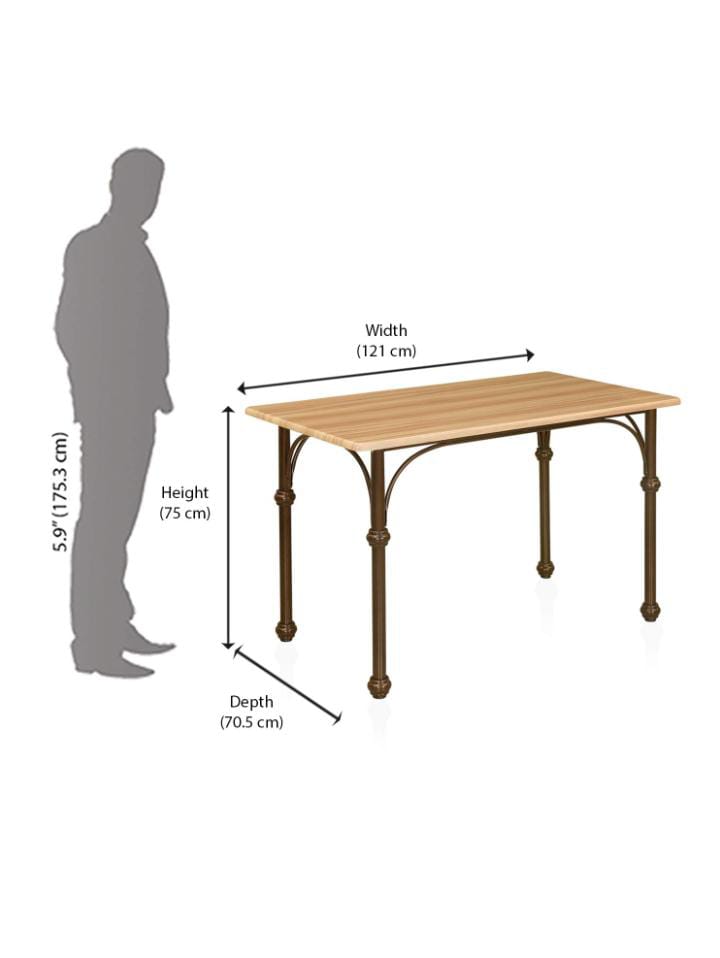 Nilkamal Arabia 4 Seater Dining Set - Eco-friendly Wood, Compact Design For Cozy Spaces, Smooth Finish, Warranty Included