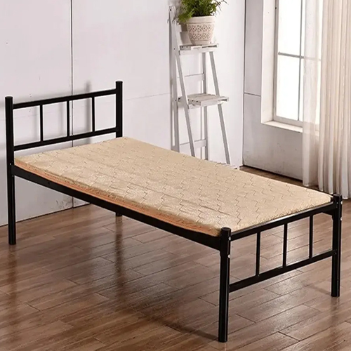 Metal Single Bed - Color: Black