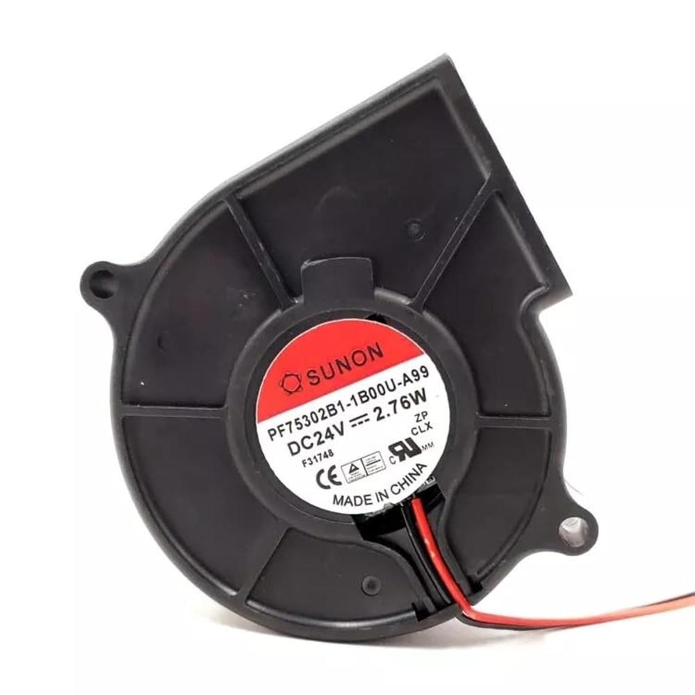 SUNON PF75302B1-1B00U-A99 DC Blower 24V-2.76W DC Brushless Air Cooling Blower 3400 RAM 75 * 75 * 30mm 2-Wire