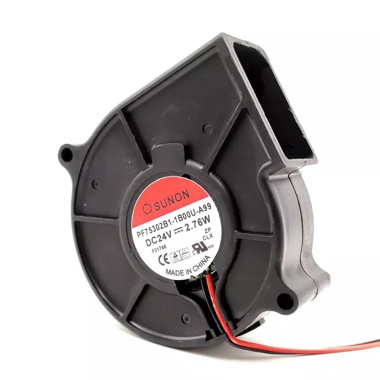 SUNON PF75302B1-1B00U-A99 DC Blower 24V-2.76W DC Brushless Air Cooling Blower 3400 RAM 75 * 75 * 30mm 2-Wire
