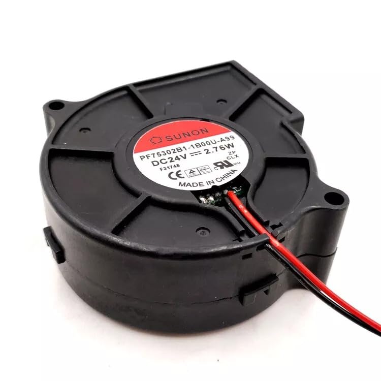 SUNON PF75302B1-1B00U-A99 DC Blower 24V-2.76W DC Brushless Air Cooling Blower 3400 RAM 75 * 75 * 30mm 2-Wire