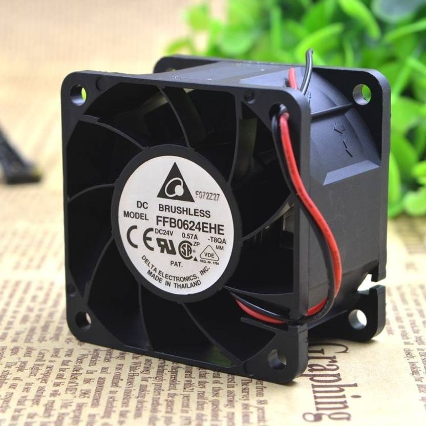 Delta FFB0624EHE Axial fan 24V=0.57A DC Brushless Air Cooling Fan 60*38mm 2Wire Cooler  (Black)