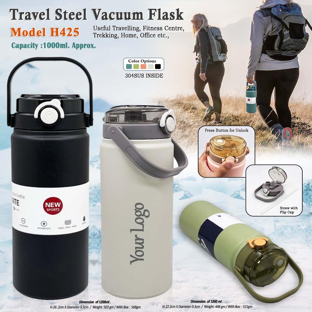 Travel Steel Vacuum Flask 1000 ML
