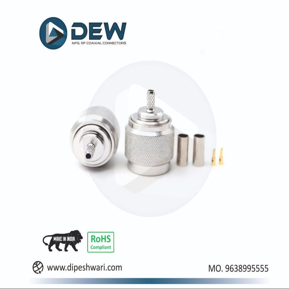 Tnc Rf Coaxial Connector - Stainless Steel, Standard Size, Silver Color | Good Quality, Threaded Coupling For Secure Connection Up To 11 Ghz