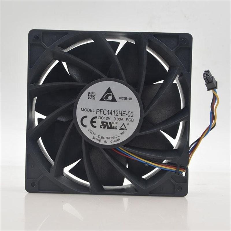 Delta PFC1412HE-00 12V DC 9.00A 14038 14CM 140x140x38mm 108W 380CFM 7500RPM Server E10 Violent Axial Cooling Fan