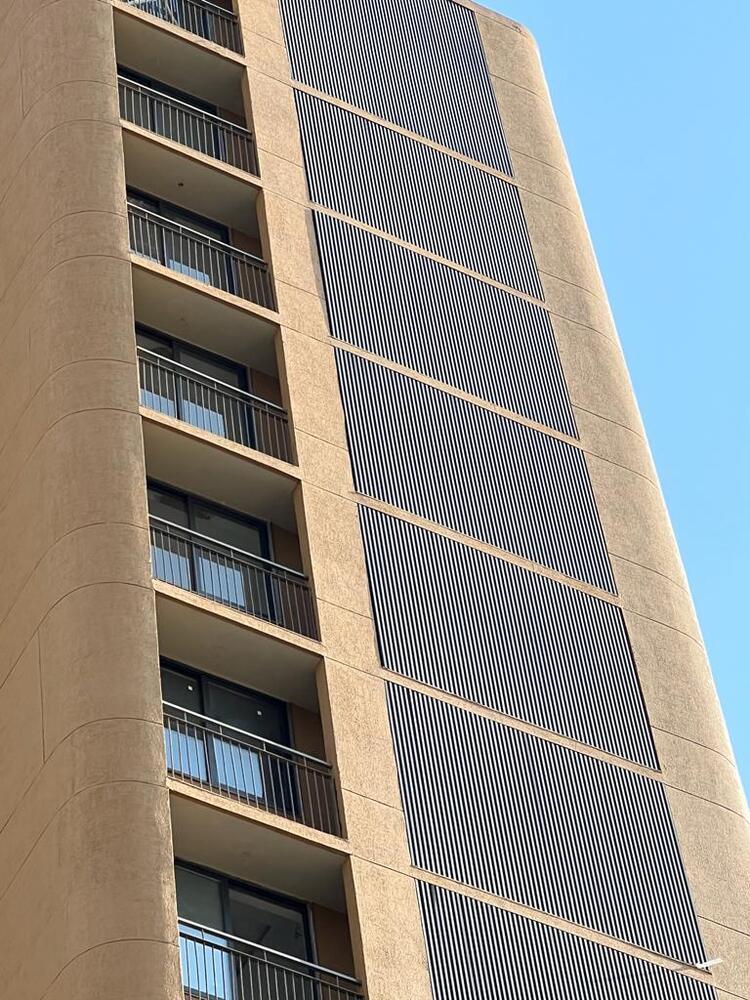 Architectural baffle louver system